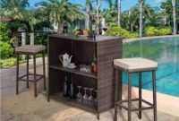 3-Piece Rattan Patio Bar Set - Affordable Modern Design Furniture and ... Outdoor bar furniture set with countertop