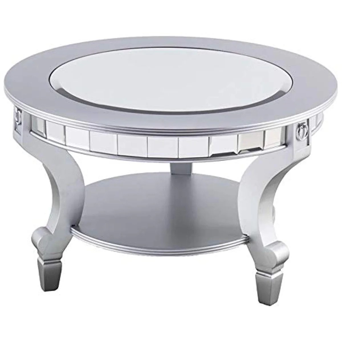 Mirror top coffee table furniture for glam look