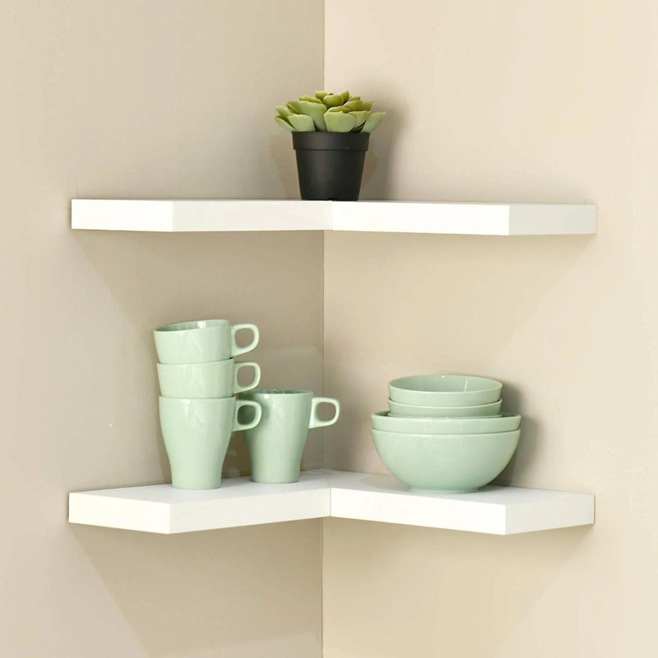 Floating corner shelf furniture for kitchen