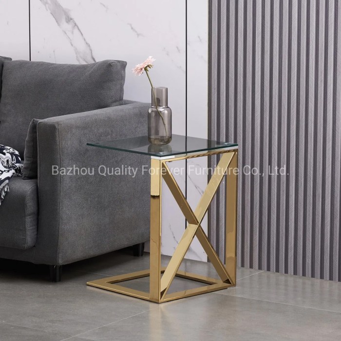 ZOONFA Set of 2 Gold Glass End Tables Set for Living Room- Round Black ... ZOONFA Set of 2 Gold Glass End Tables Set for Living Room- Round Black ...