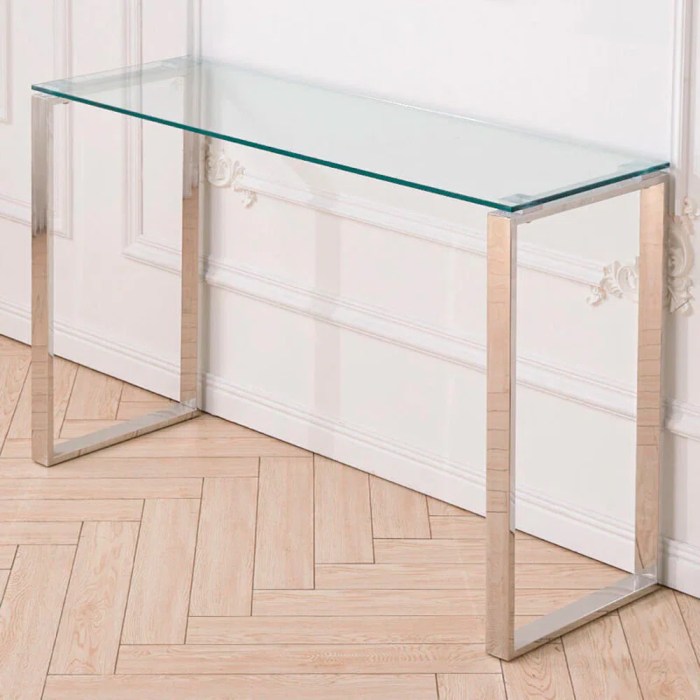 Mercer41 Idoya 47'' Glass Top Console Table | Wayfair Mercer41 Idoya 47'' Glass Top Console Table | Wayfair