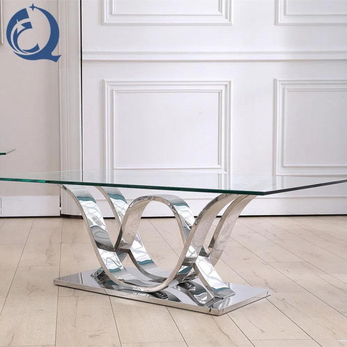 Mirror top coffee table furniture for glam look