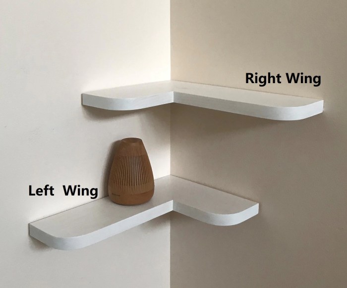 Floating corner shelf furniture for kitchen
